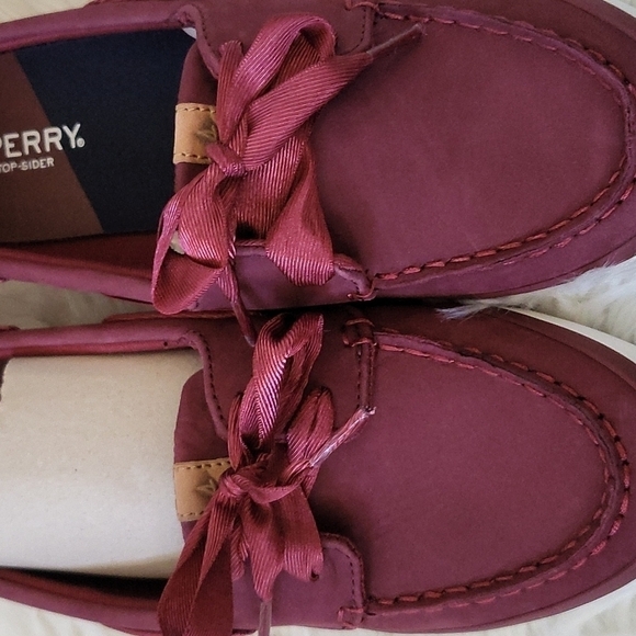 Sperry Sailor Boat top-sider leather boat shoes in Wine NIB - Picture 10 of 13